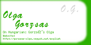 olga gorzsas business card